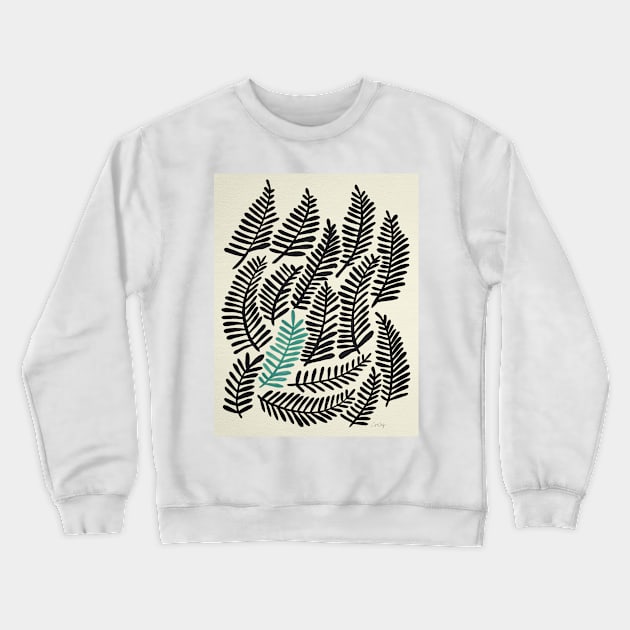 fronds black Crewneck Sweatshirt by CatCoq